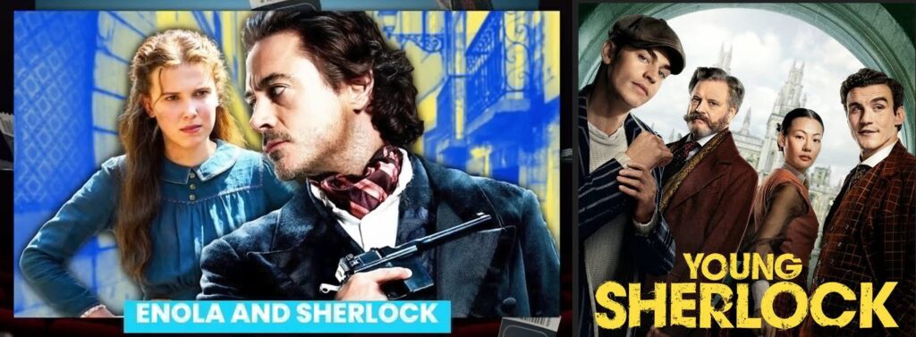 Enola Holmes and Young Sherlock showcasing popular mystery and detective content.
