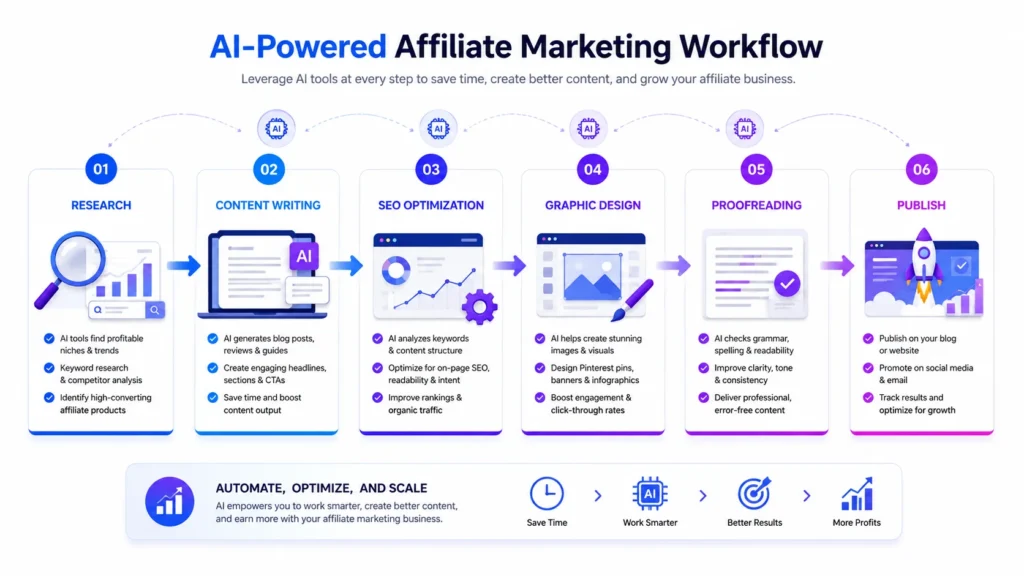 AI workflow for affiliate marketing content creation