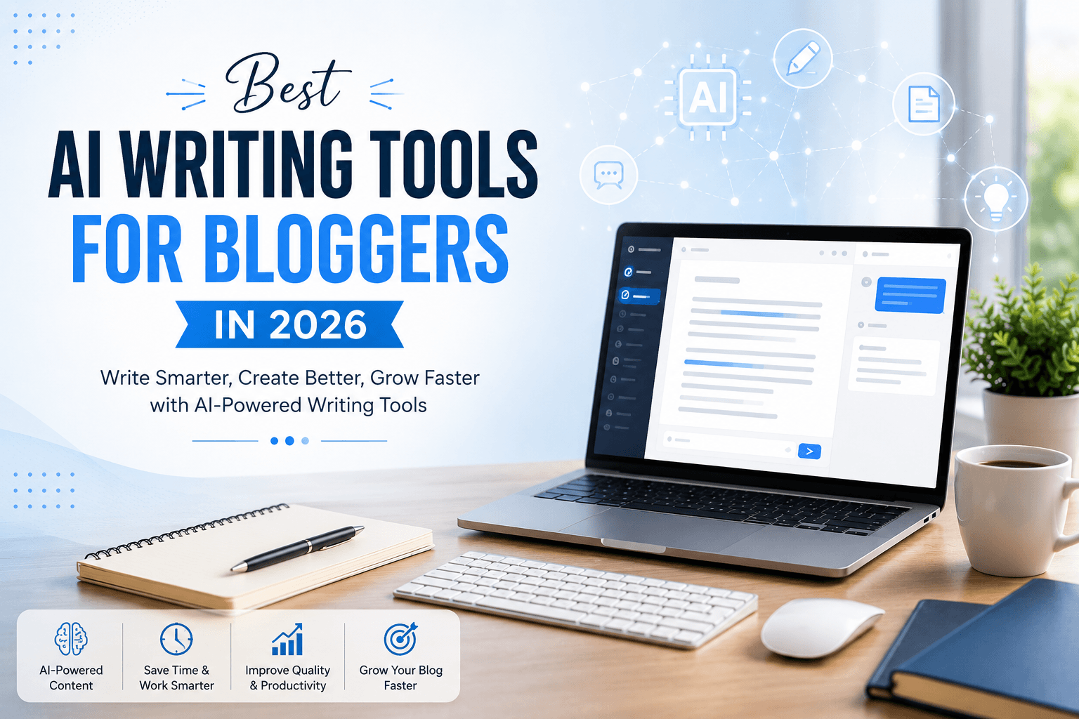 Best AI writing tools for bloggers in 2026