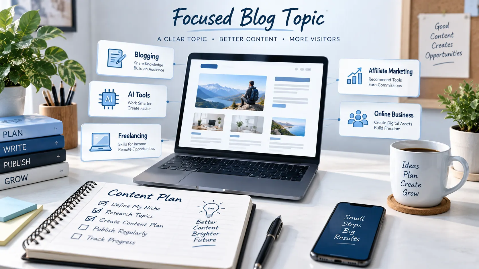 Choosing a focused blog topic to attract more visitors