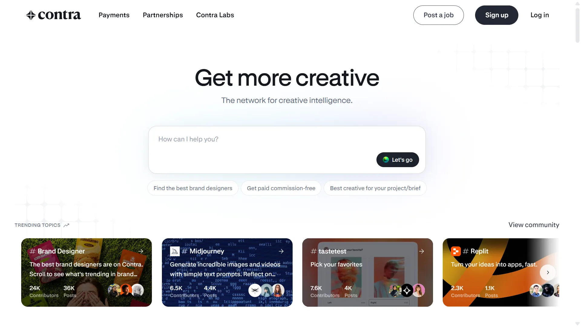 Contra Homepage