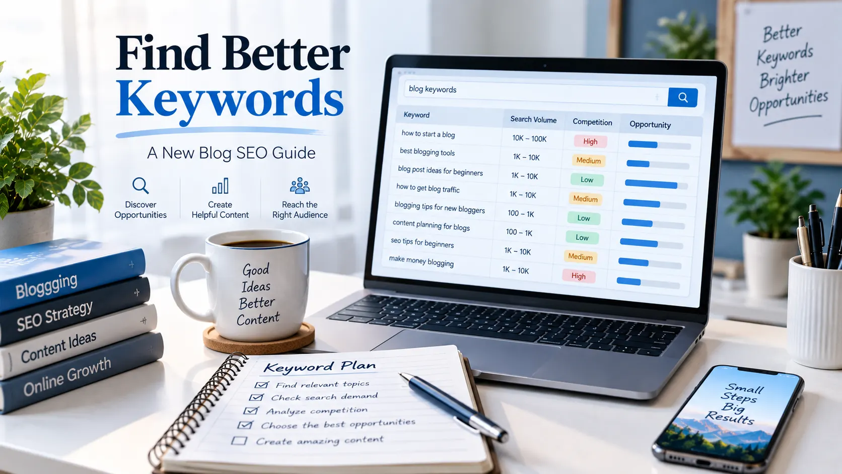 Low-Competition keywords for a new blog