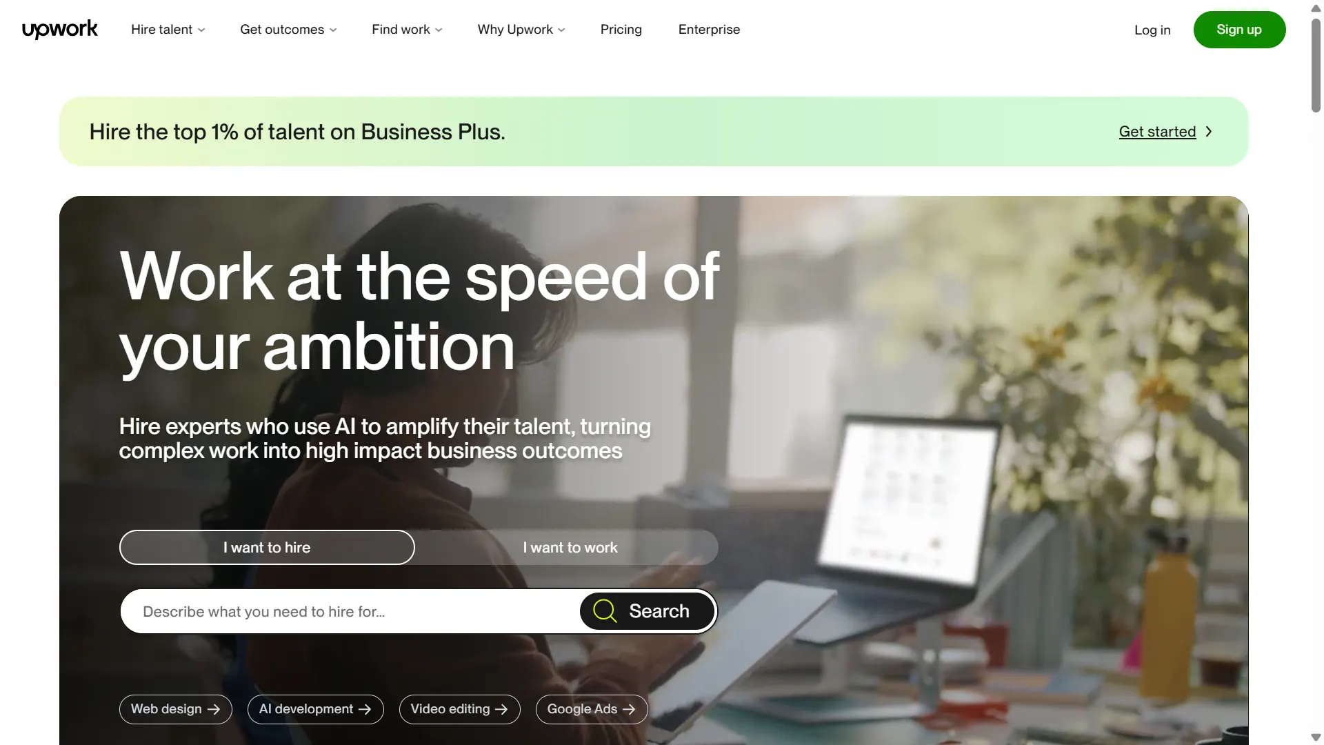 Upwork Homepage